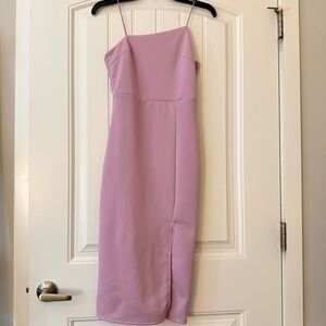 Pink Spaghetti Strap Midi Dress